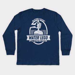 Super Hans' Water Lego Plumbing Kids Long Sleeve T-Shirt